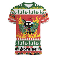 Merry Cat-Mas Women V-Neck T-Shirt Christmas It's Fine I'm Fine Everything is Fine - Wonder Print Shop