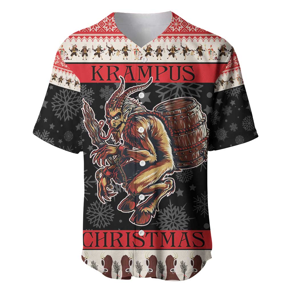 Krampus The Christmas Devil Baseball Jersey LT9 - Wonder Print Shop