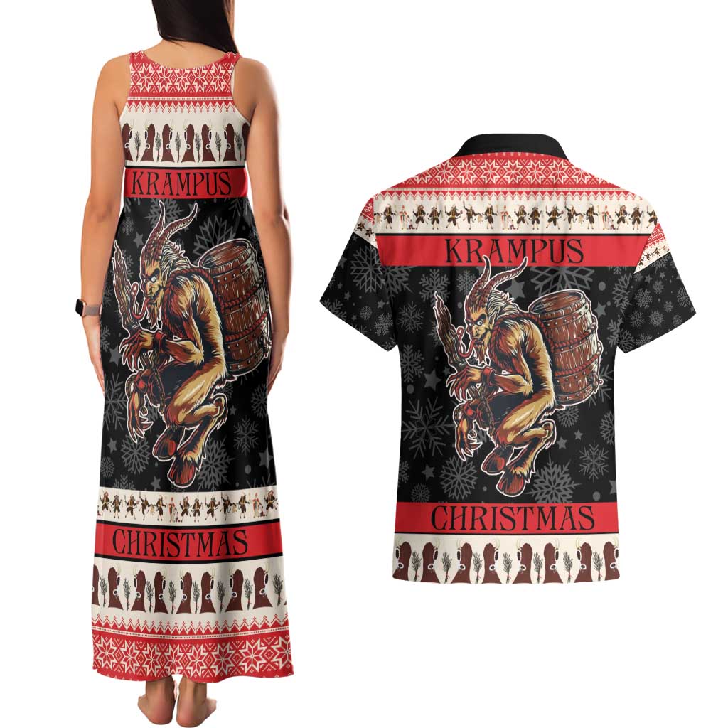 Krampus The Christmas Devil Couples Matching Tank Maxi Dress and Hawaiian Shirt LT9 - Wonder Print Shop