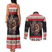 Krampus The Christmas Devil Couples Matching Tank Maxi Dress and Long Sleeve Button Shirt LT9 - Wonder Print Shop