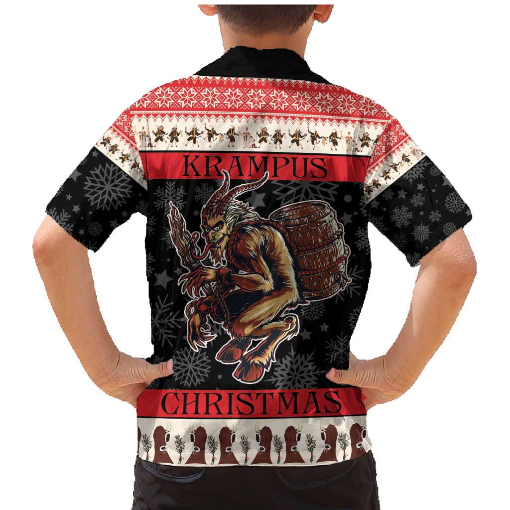 Krampus The Christmas Devil Family Matching Mermaid Dress and Hawaiian Shirt LT9 - Wonder Print Shop