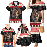 Krampus The Christmas Devil Family Matching Mermaid Dress and Hawaiian Shirt LT9 - Wonder Print Shop