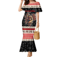 Krampus The Christmas Devil Family Matching Mermaid Dress and Hawaiian Shirt LT9 - Wonder Print Shop
