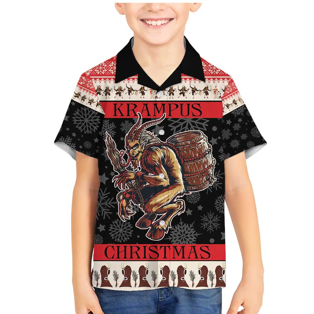 Krampus The Christmas Devil Family Matching Mermaid Dress and Hawaiian Shirt LT9 - Wonder Print Shop