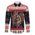 Krampus The Christmas Devil Family Matching Off The Shoulder Long Sleeve Dress and Hawaiian Shirt - Wonder Print Shop