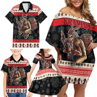 Krampus The Christmas Devil Family Matching Off Shoulder Short Dress and Hawaiian Shirt LT9 - Wonder Print Shop
