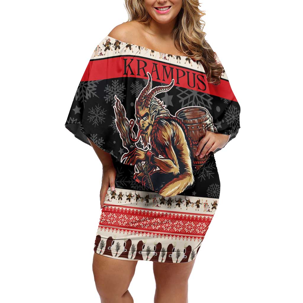 Krampus The Christmas Devil Family Matching Off Shoulder Short Dress and Hawaiian Shirt LT9 - Wonder Print Shop