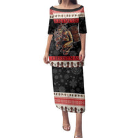 Krampus The Christmas Devil Family Matching Puletasi and Hawaiian Shirt - Wonder Print Shop