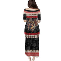 Krampus The Christmas Devil Family Matching Puletasi and Hawaiian Shirt - Wonder Print Shop