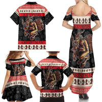 Krampus The Christmas Devil Family Matching Summer Maxi Dress and Hawaiian Shirt - Wonder Print Shop