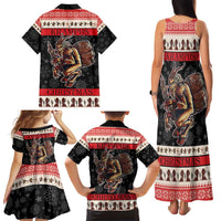 Krampus The Christmas Devil Family Matching Tank Maxi Dress and Hawaiian Shirt - Wonder Print Shop