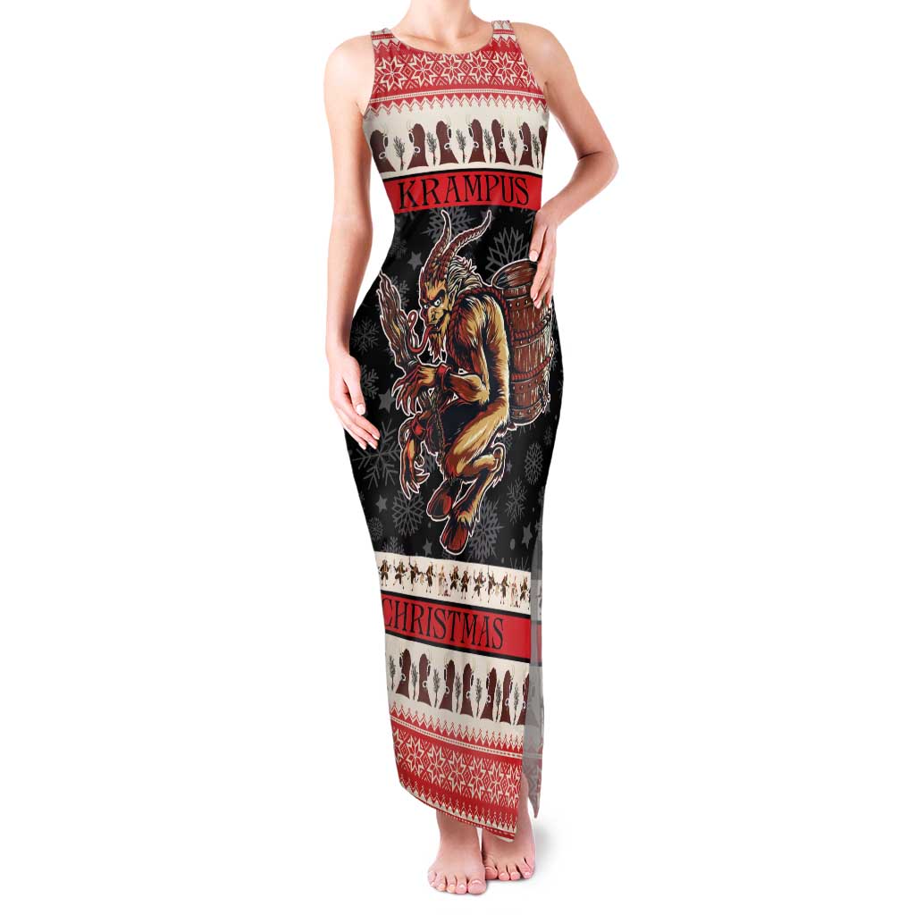 Krampus The Christmas Devil Family Matching Tank Maxi Dress and Hawaiian Shirt - Wonder Print Shop