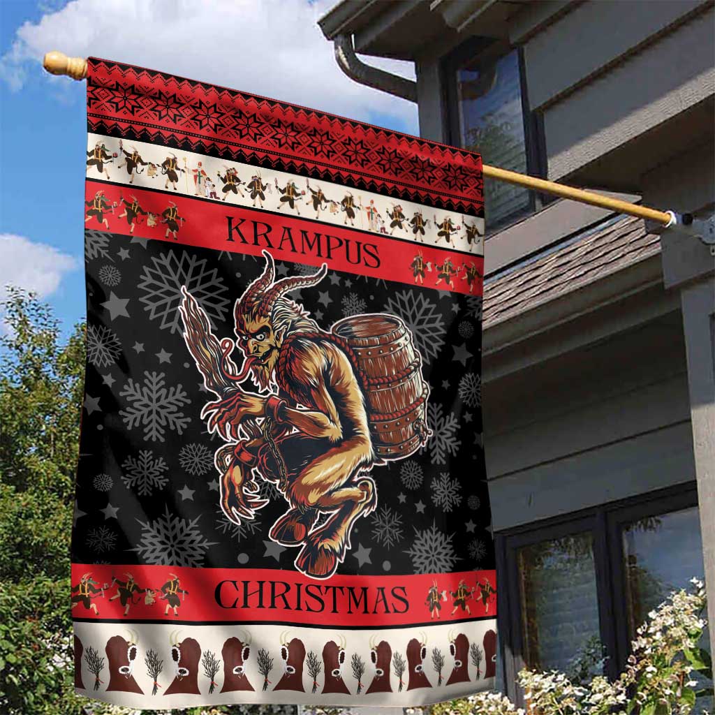 Krampus The Christmas Devil Garden Flag - Wonder Print Shop