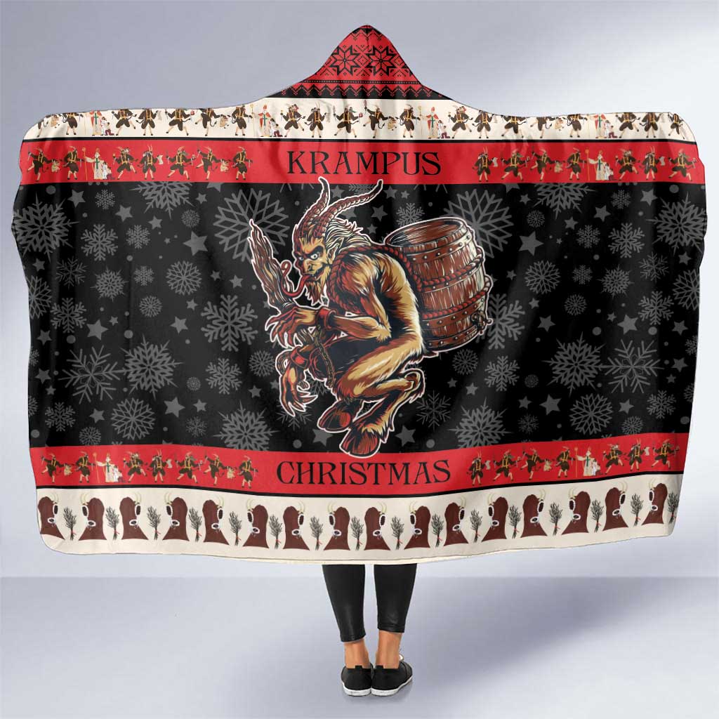Krampus The Christmas Devil Hooded Blanket