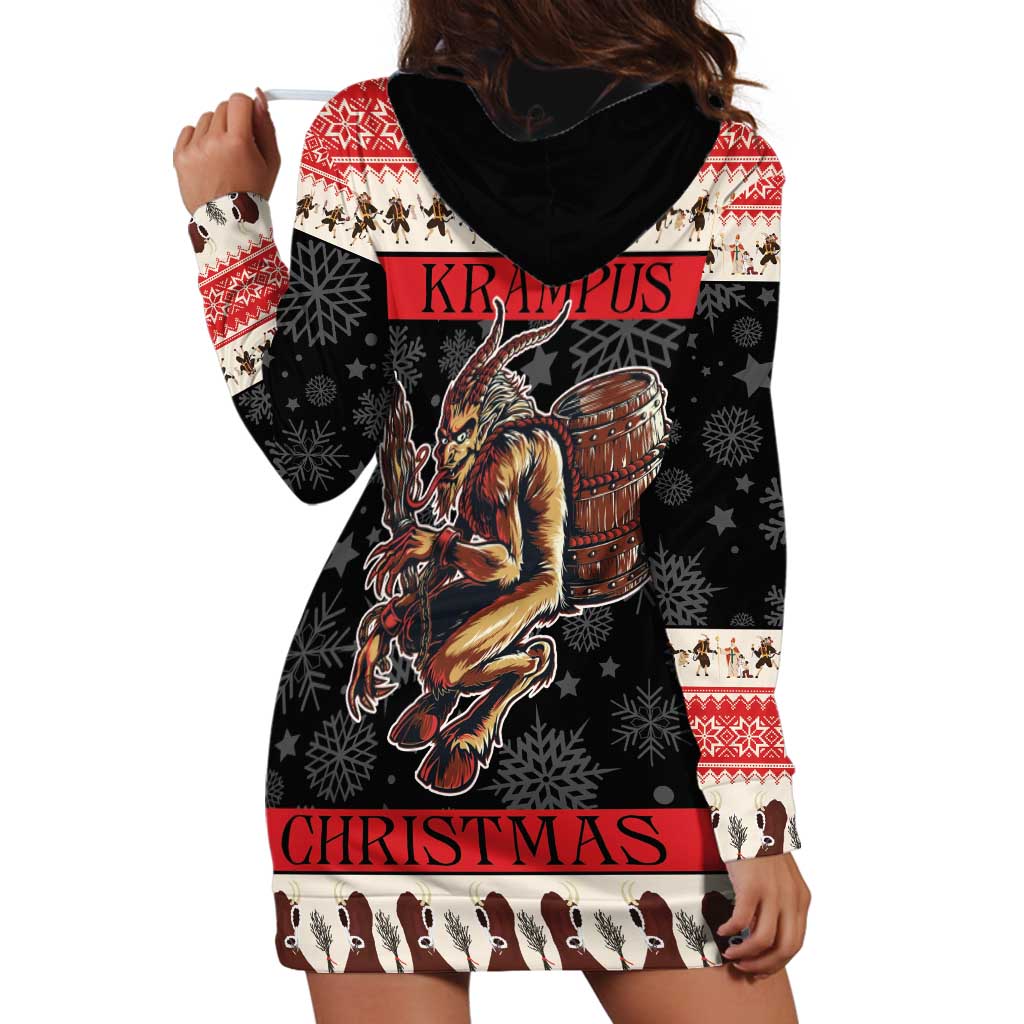 Krampus The Christmas Devil Hoodie Dress - Wonder Print Shop
