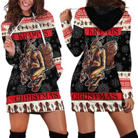 Krampus The Christmas Devil Hoodie Dress - Wonder Print Shop