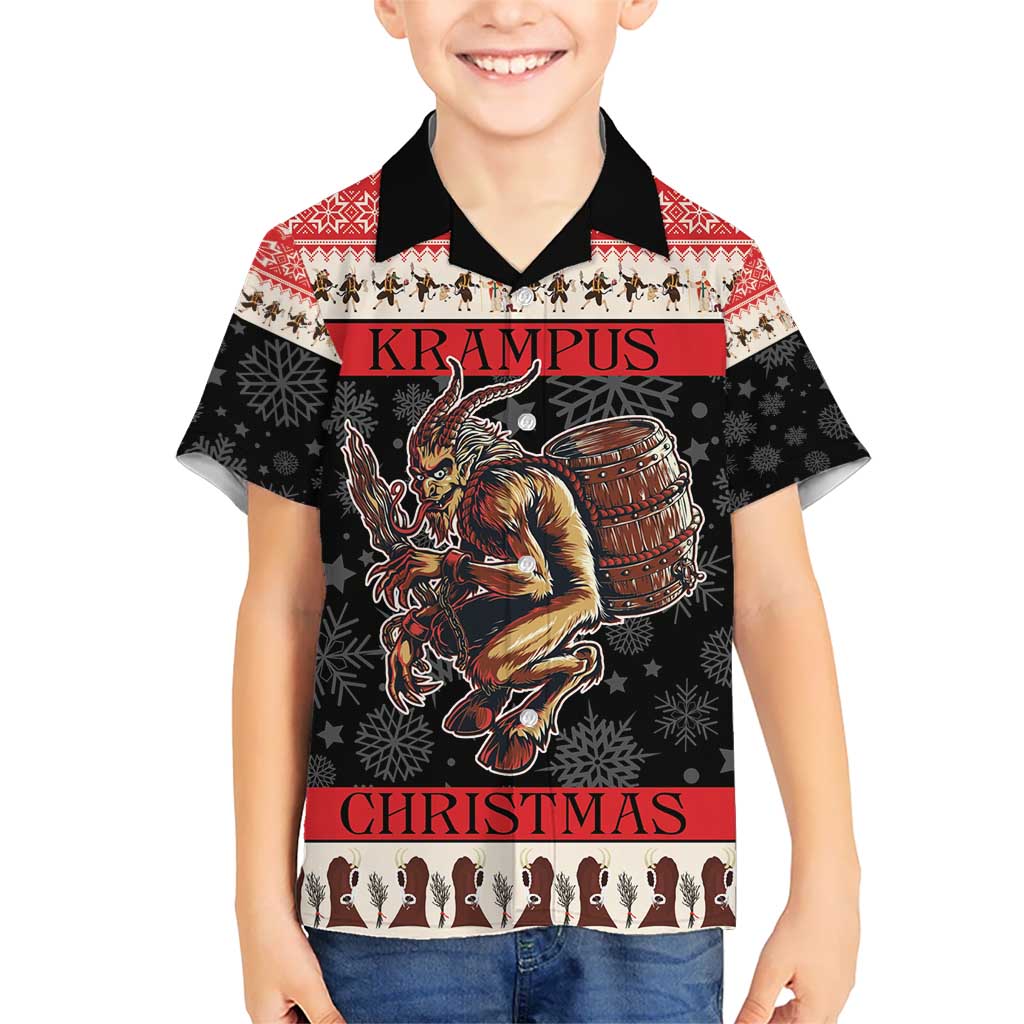 Krampus The Christmas Devil Kid Hawaiian Shirt - Wonder Print Shop