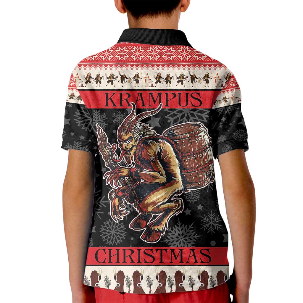 Krampus The Christmas Devil Kid Polo Shirt - Wonder Print Shop