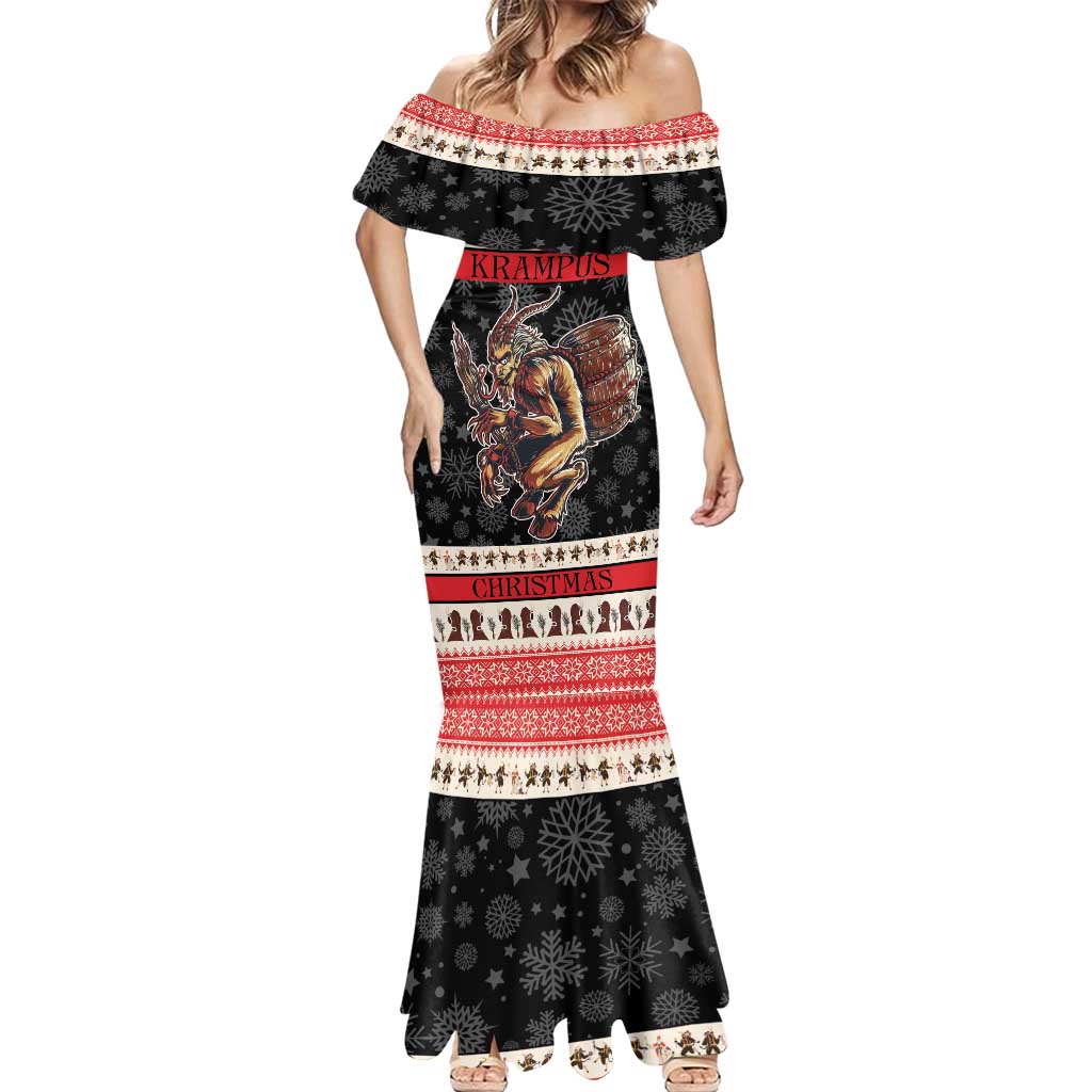 Krampus The Christmas Devil Mermaid Dress - Wonder Print Shop