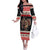 Krampus The Christmas Devil Off The Shoulder Long Sleeve Dress - Wonder Print Shop
