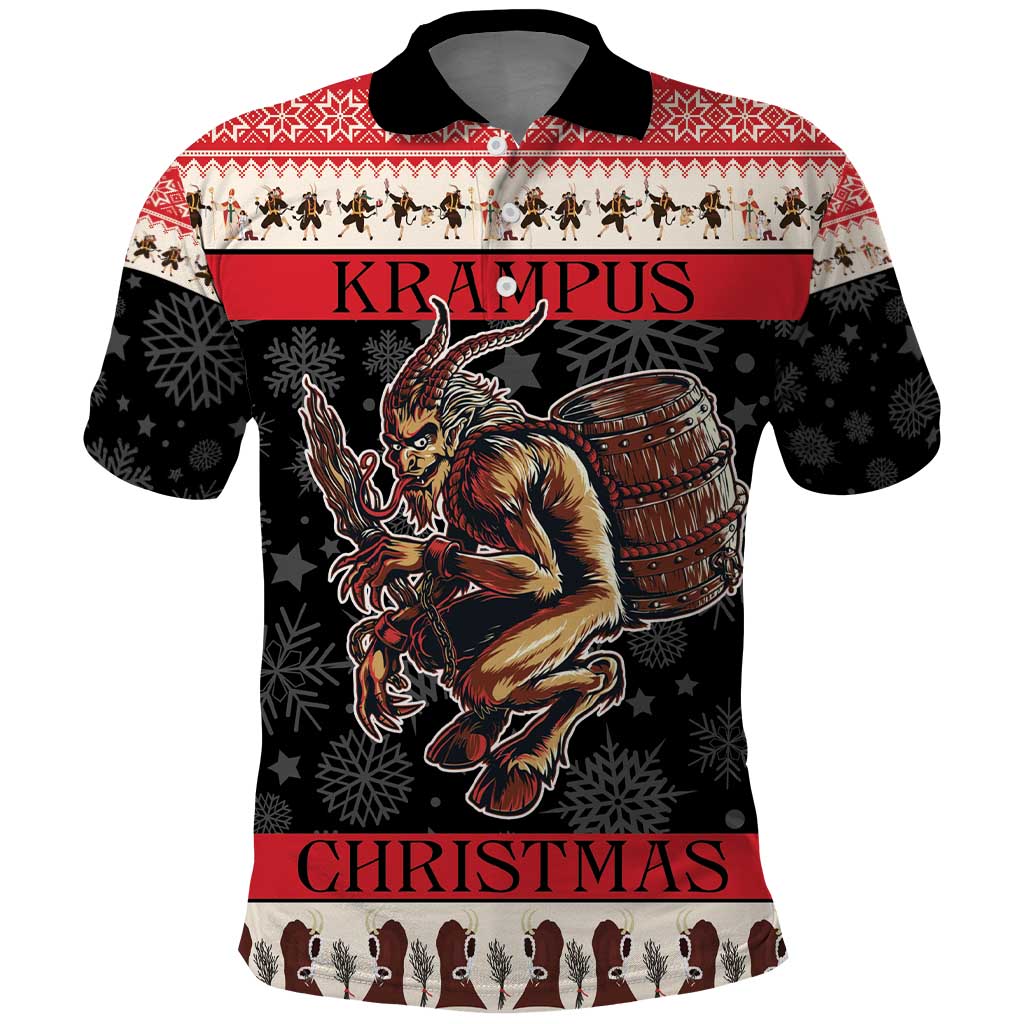 Krampus The Christmas Devil Polo Shirt - Wonder Print Shop