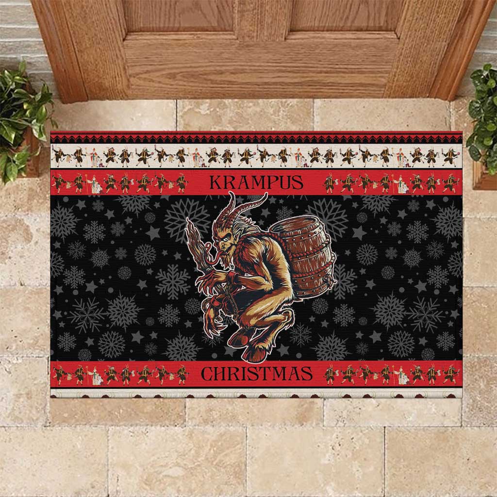 Krampus The Christmas Devil Rubber Doormat - Wonder Print Shop