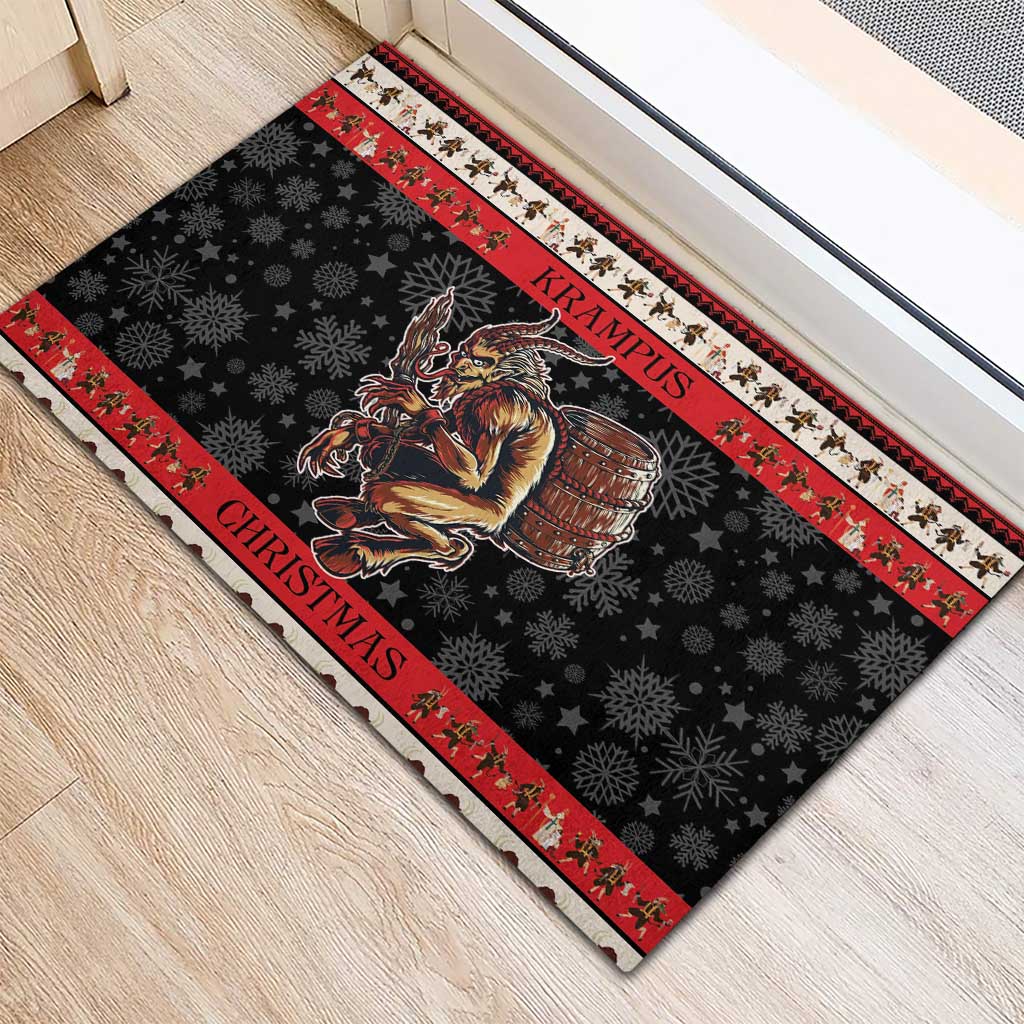 Krampus The Christmas Devil Rubber Doormat - Wonder Print Shop