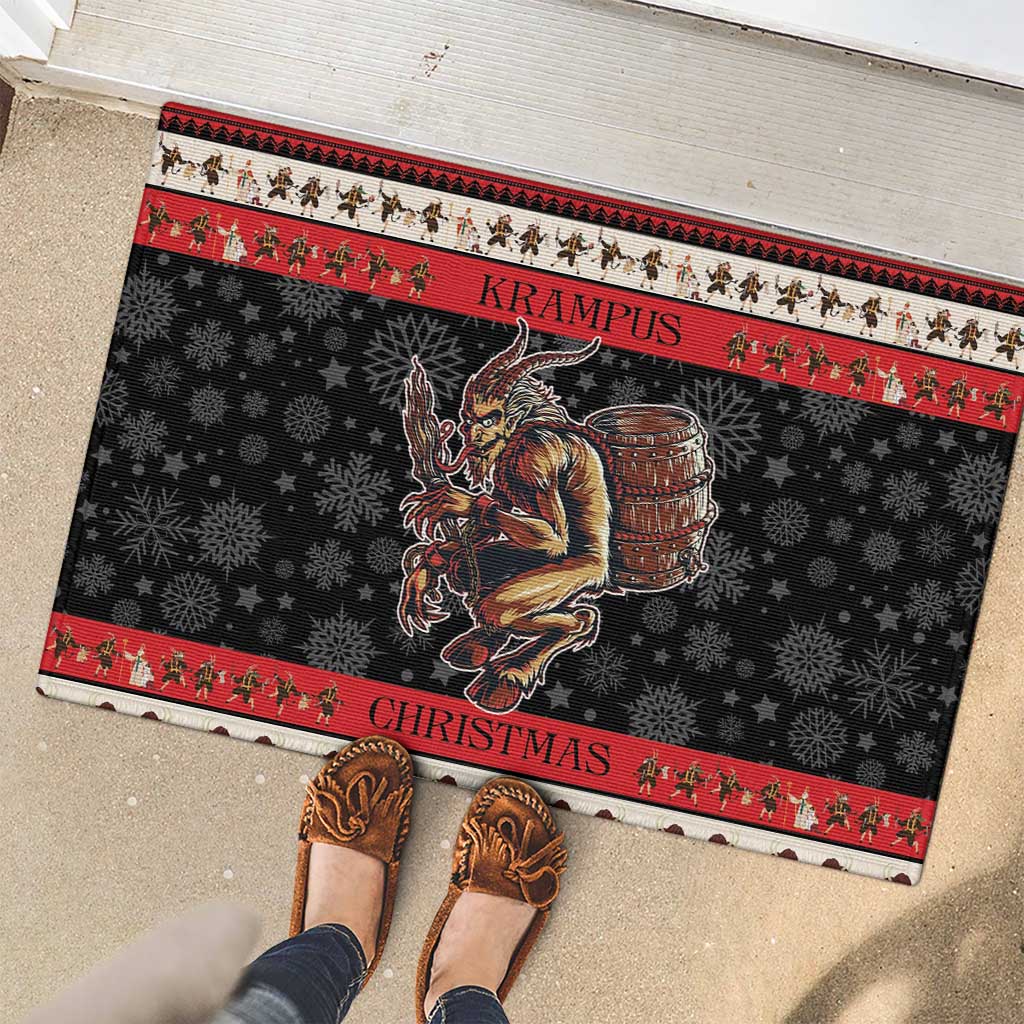 Krampus The Christmas Devil Rubber Doormat - Wonder Print Shop