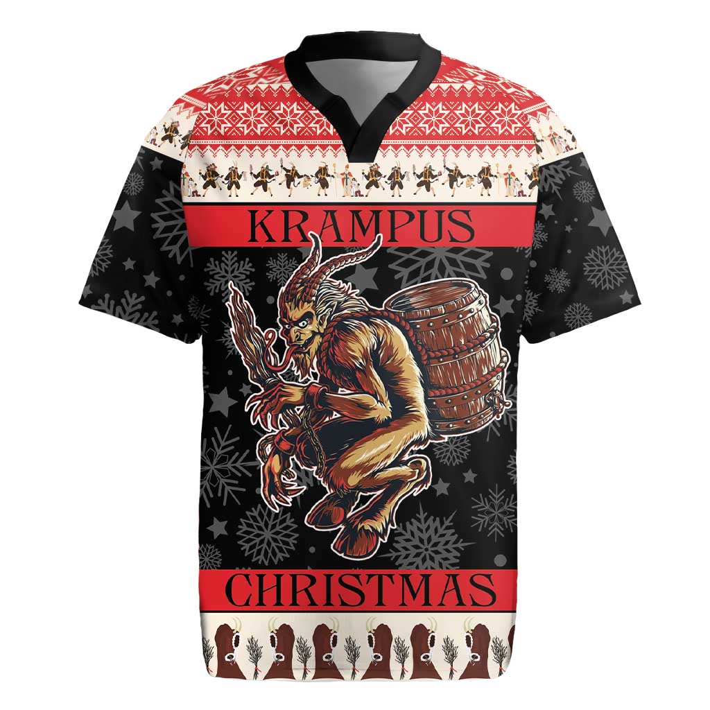 Krampus The Christmas Devil Rugby Jersey - Wonder Print Shop