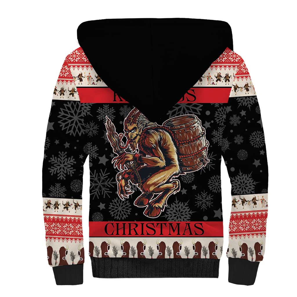 Krampus The Christmas Devil Sherpa Hoodie - Wonder Print Shop