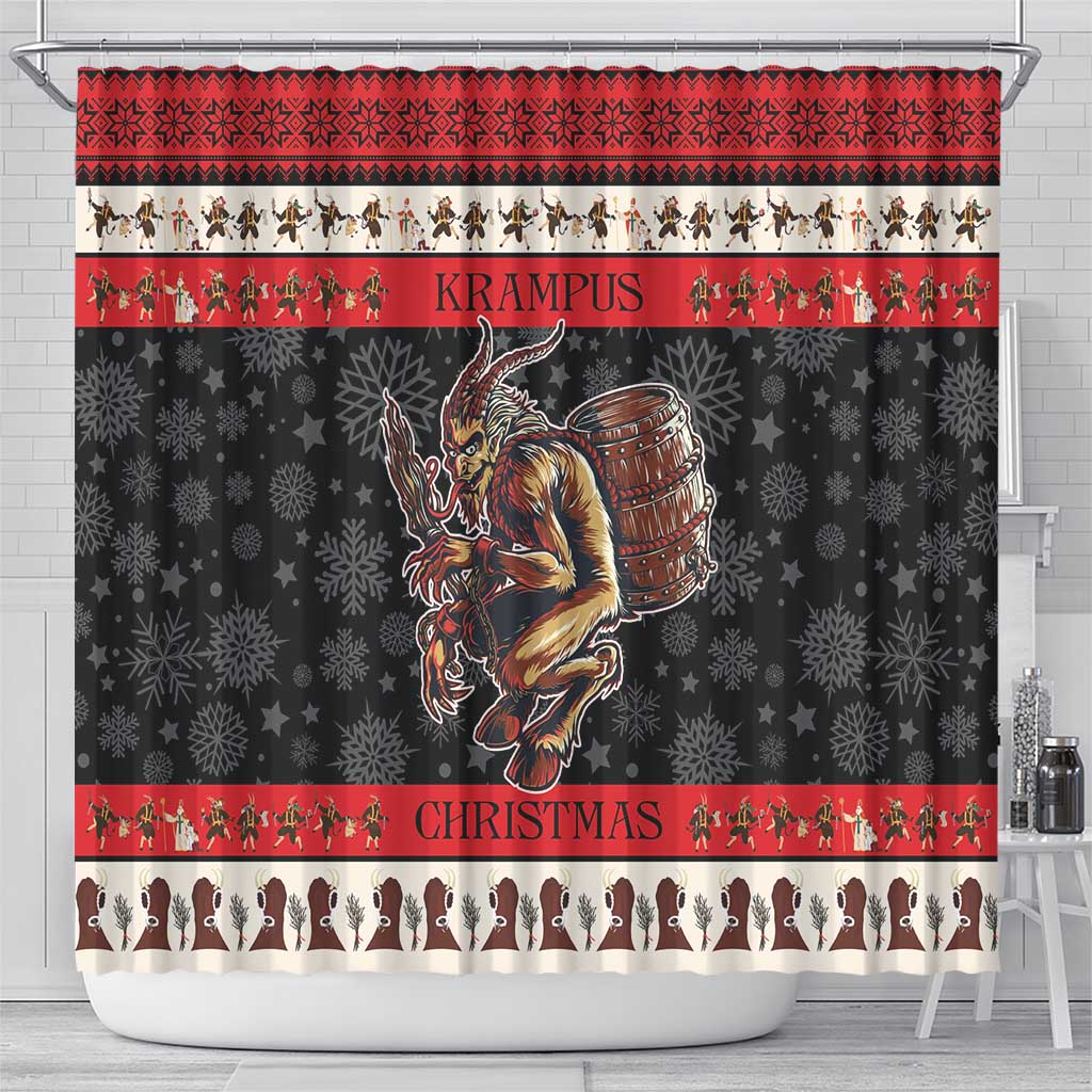 Krampus The Christmas Devil Shower Curtain