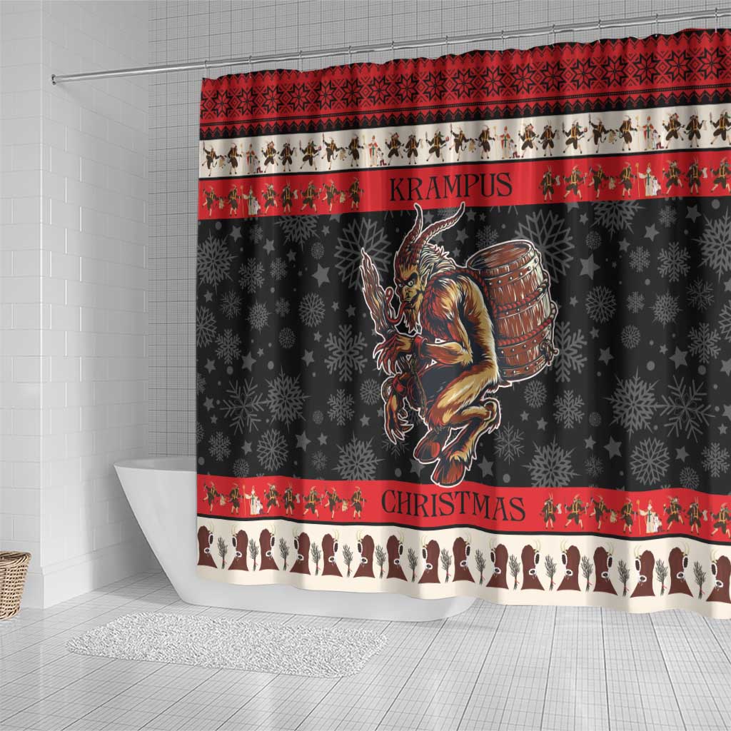Krampus The Christmas Devil Shower Curtain