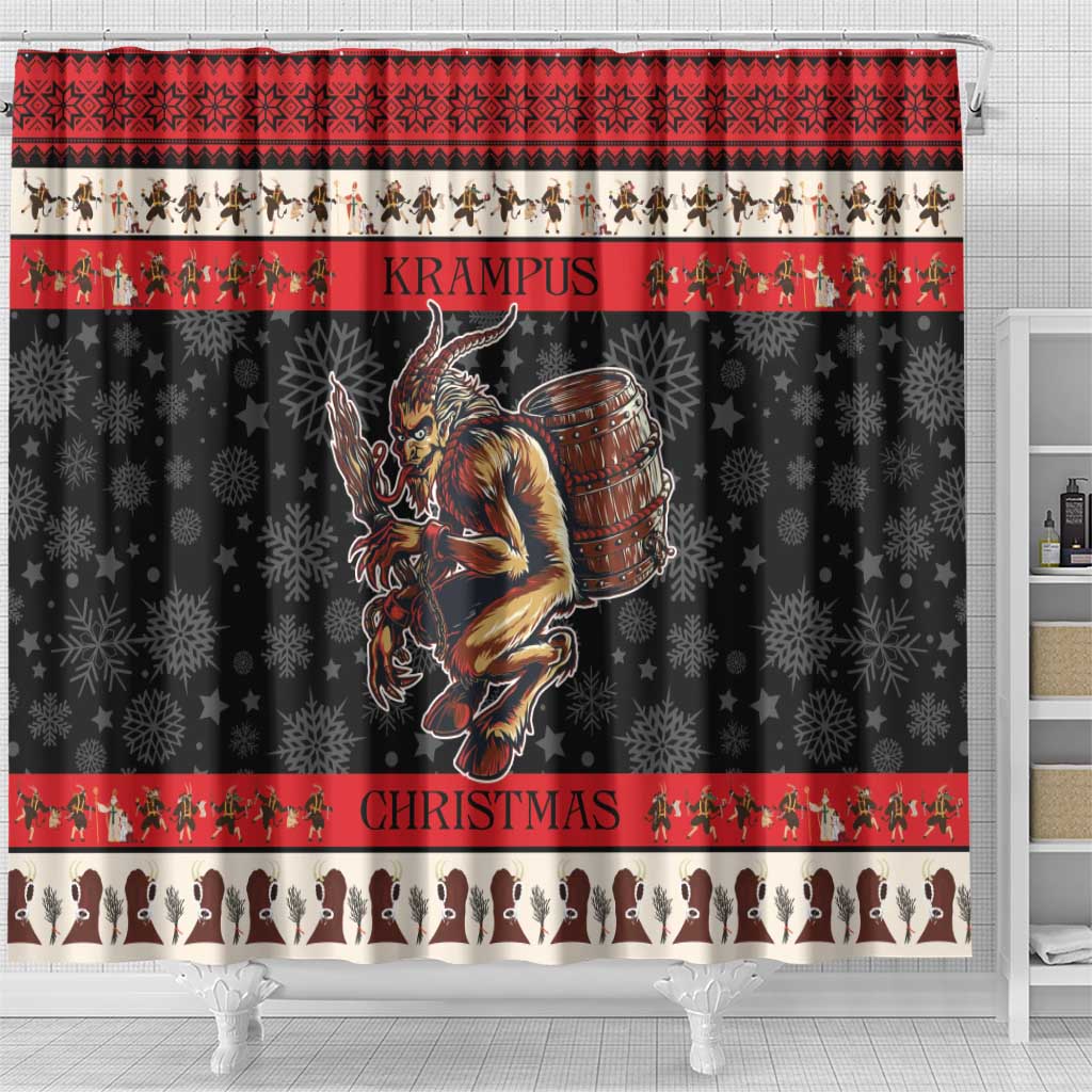 Krampus The Christmas Devil Shower Curtain