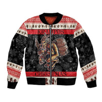 Krampus The Christmas Devil Sleeve Zip Bomber Jacket - Wonder Print Shop