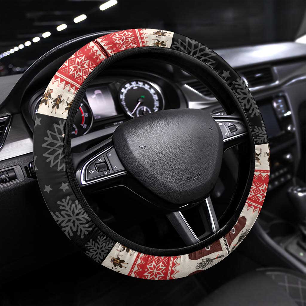 Krampus The Christmas Devil Steering Wheel Cover - Wonder Print Shop