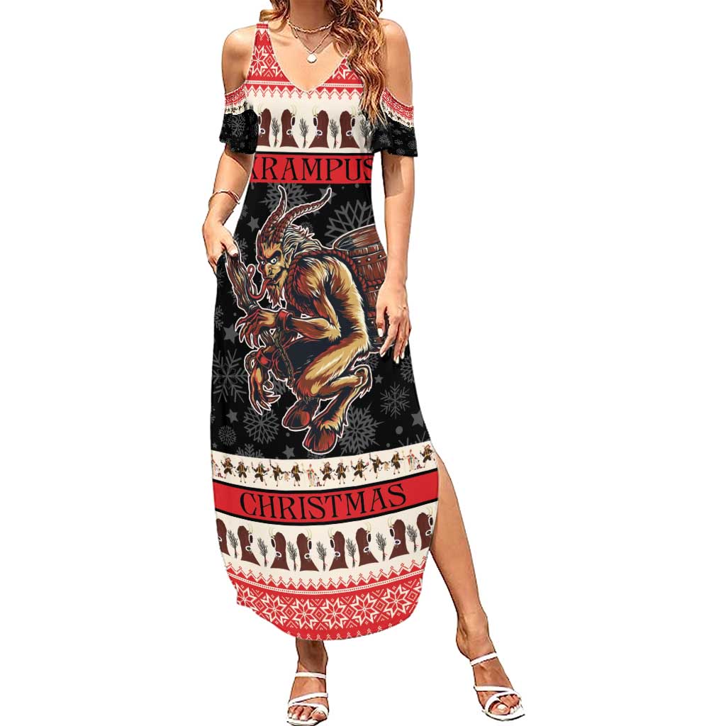 Krampus The Christmas Devil Summer Maxi Dress - Wonder Print Shop