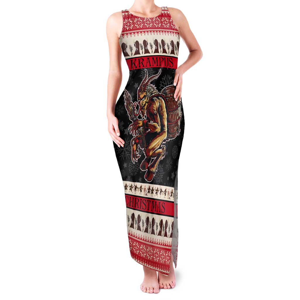 Krampus The Christmas Devil Tank Maxi Dress - Wonder Print Shop
