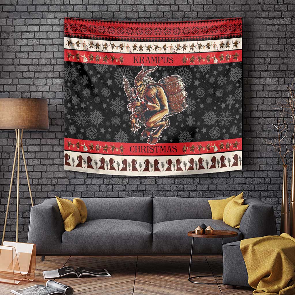 Krampus The Christmas Devil Tapestry - Wonder Print Shop