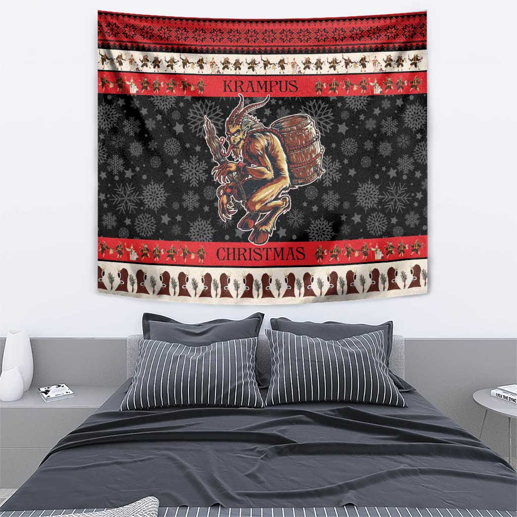 Krampus The Christmas Devil Tapestry - Wonder Print Shop