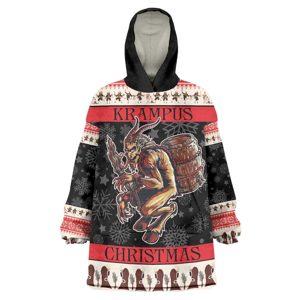 Krampus The Christmas Devil Wearable Blanket Hoodie - Wonder Print Shop