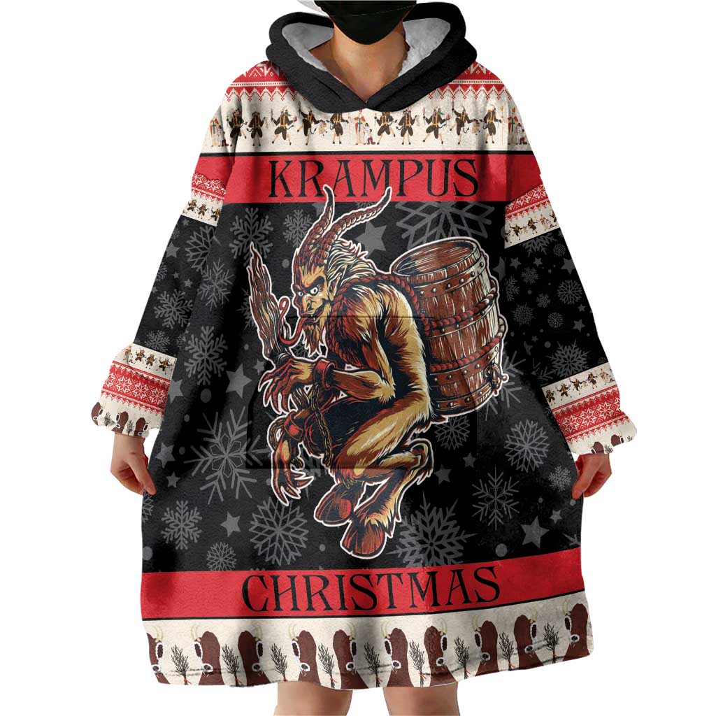 Krampus The Christmas Devil Wearable Blanket Hoodie - Wonder Print Shop