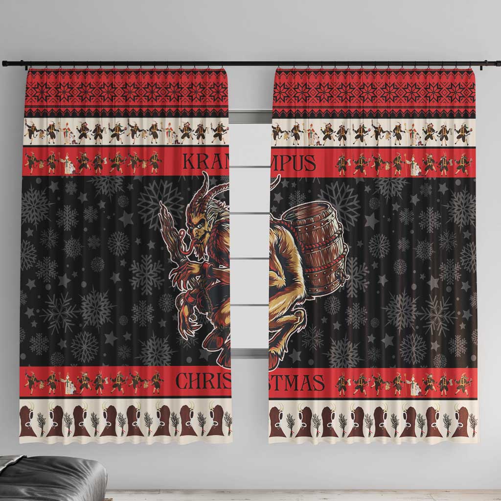 Krampus The Christmas Devil Window Curtain - Wonder Print Shop
