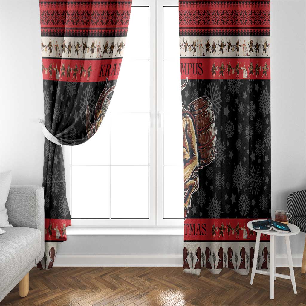 Krampus The Christmas Devil Window Curtain - Wonder Print Shop