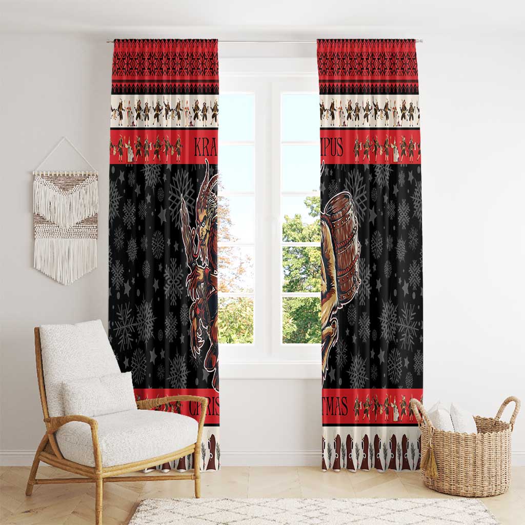 Krampus The Christmas Devil Window Curtain - Wonder Print Shop
