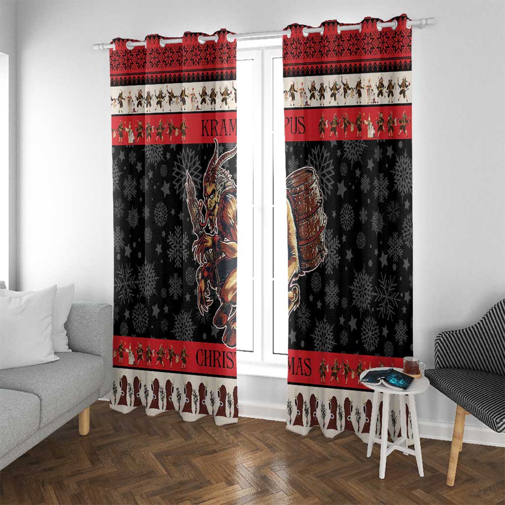 Krampus The Christmas Devil Window Curtain - Wonder Print Shop