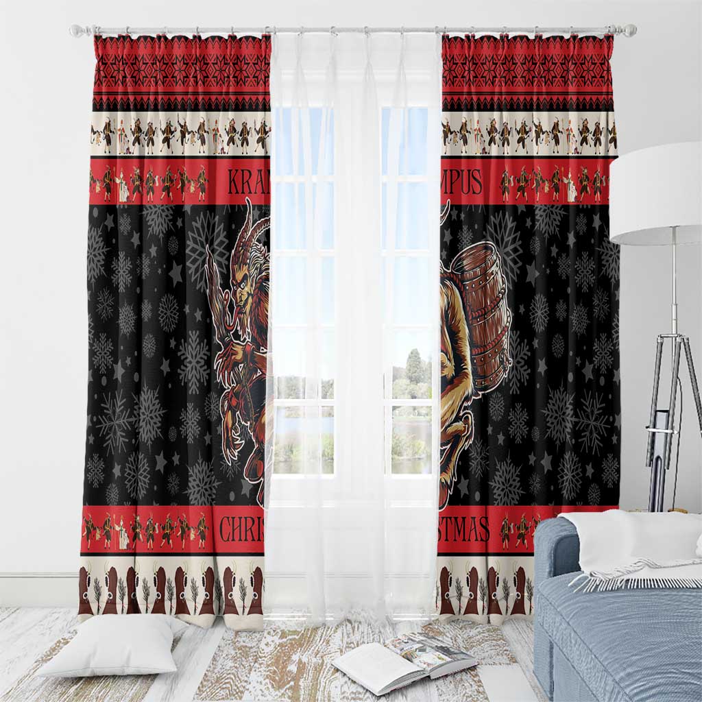 Krampus The Christmas Devil Window Curtain - Wonder Print Shop