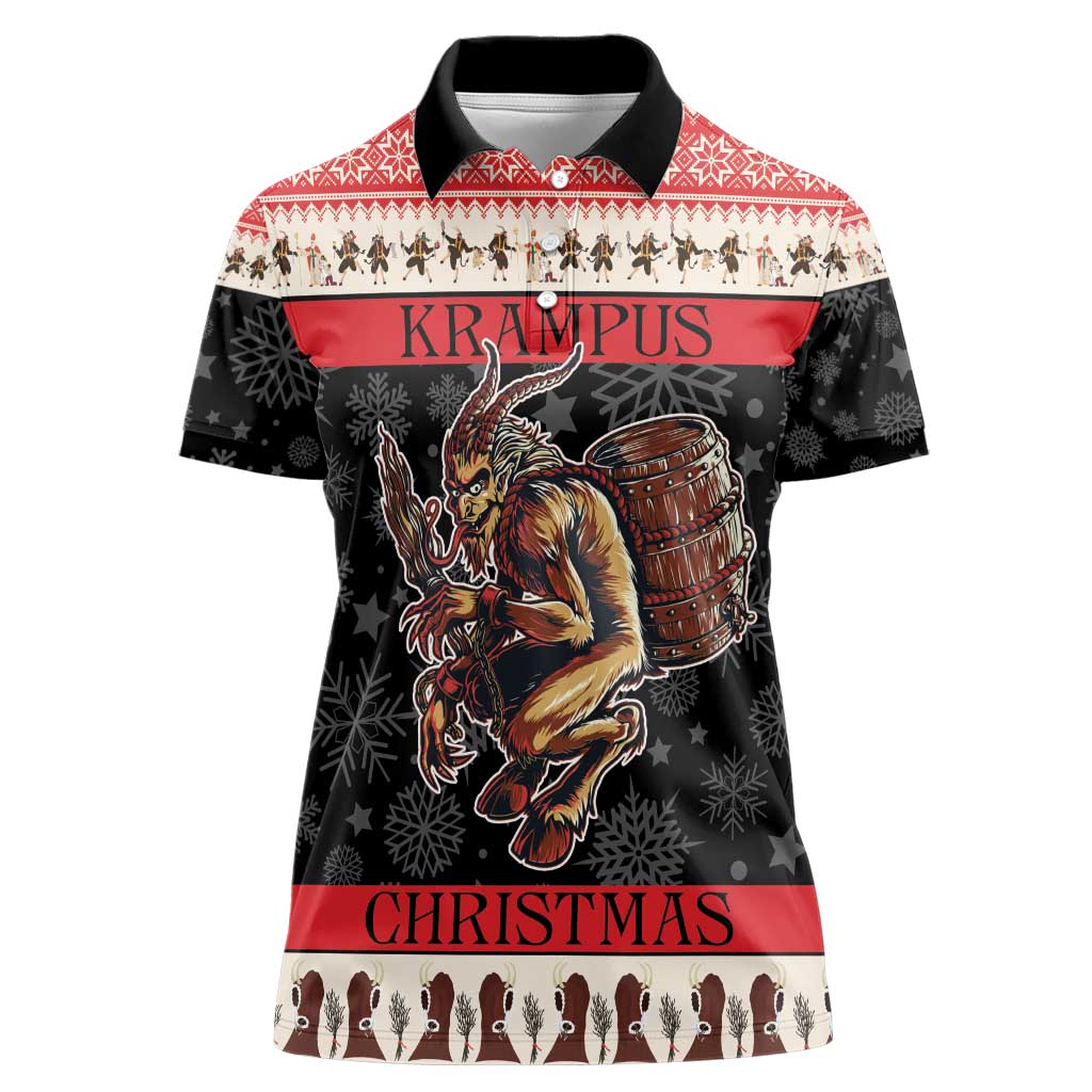 Krampus The Christmas Devil Women Polo Shirt - Wonder Print Shop