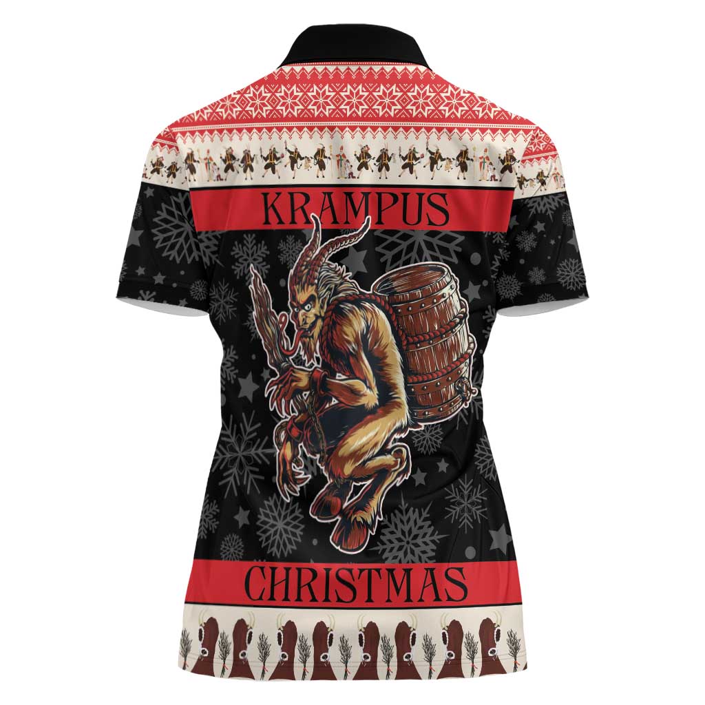 Krampus The Christmas Devil Women Polo Shirt - Wonder Print Shop