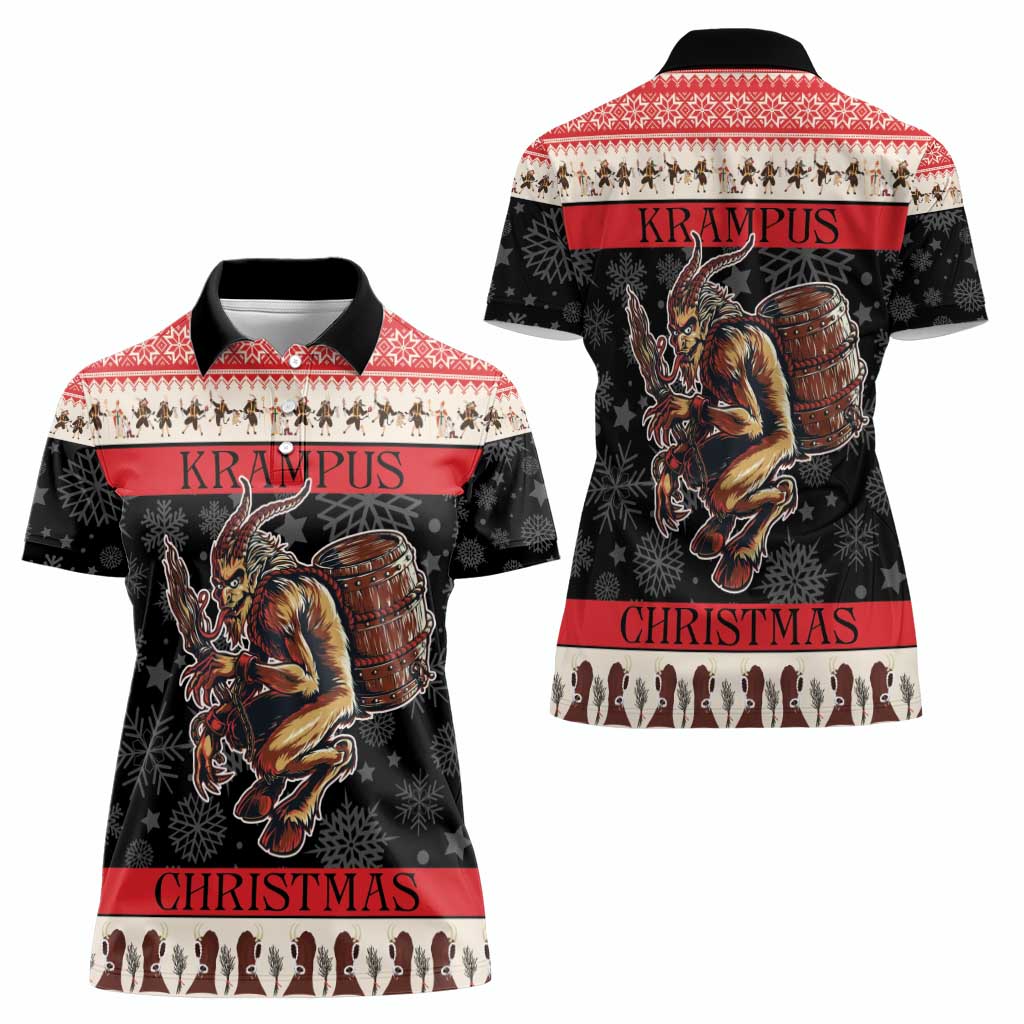 Krampus The Christmas Devil Women Polo Shirt - Wonder Print Shop