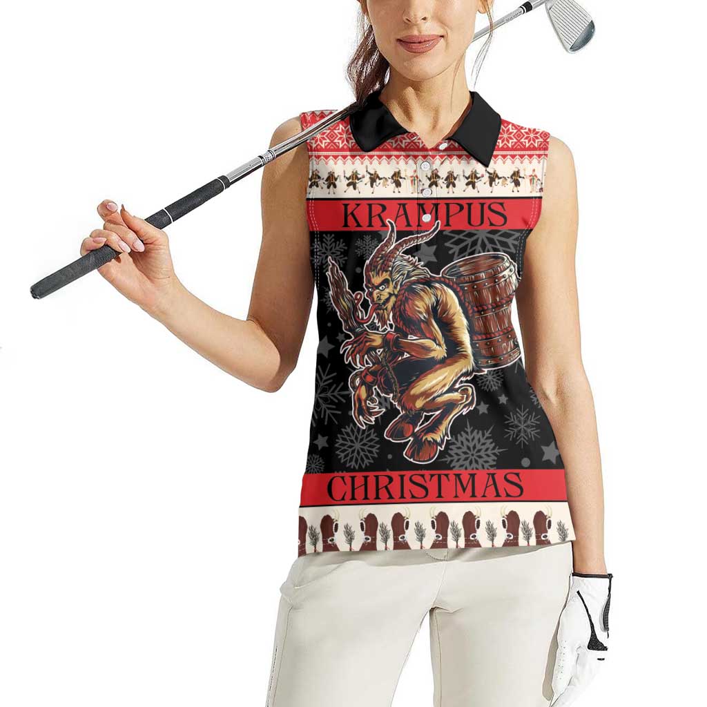 Krampus The Christmas Devil Women Sleeveless Polo Shirt - Wonder Print Shop